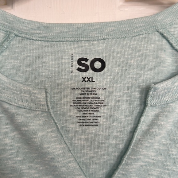 NWT SO blue long sleeve cropped top size XXL - Picture 3 of 5